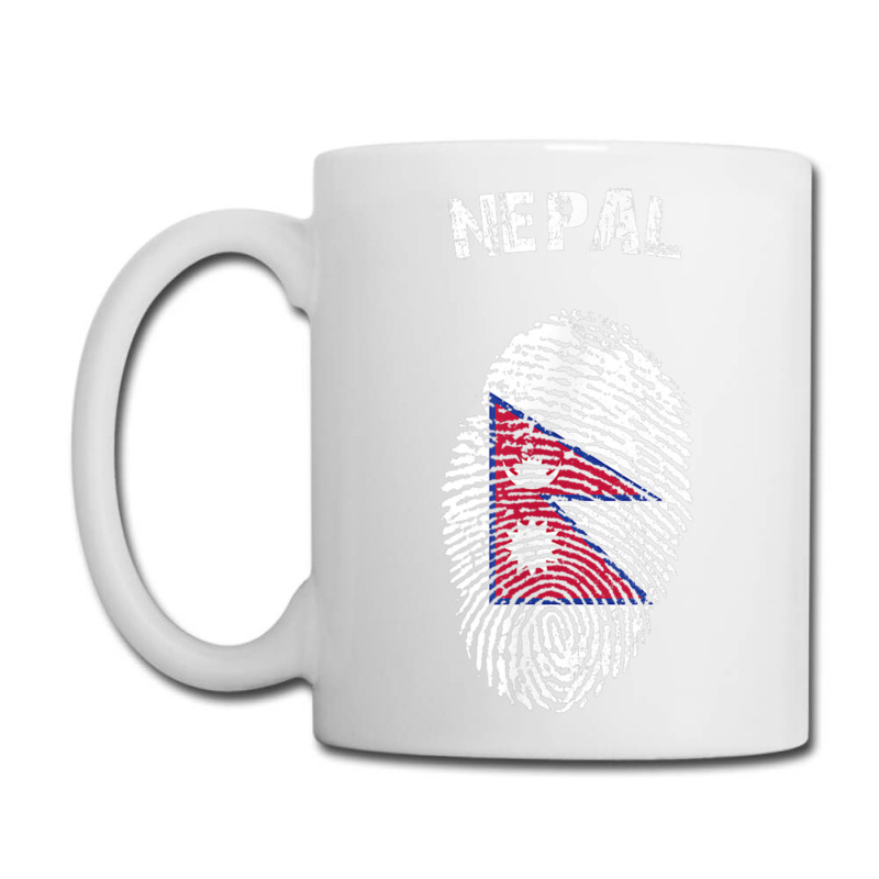 Nepal Fingerprint Flag Country Pride Heritage Shirt Coffee Mug by cm-arts | Artistshot