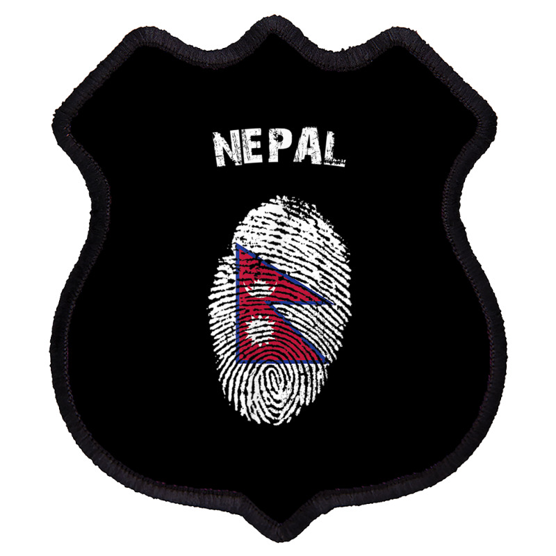 Nepal Fingerprint Flag Country Pride Heritage Shirt Shield Patch by cm-arts | Artistshot