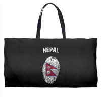 Nepal Fingerprint Flag Country Pride Heritage Shirt Weekender Totes | Artistshot