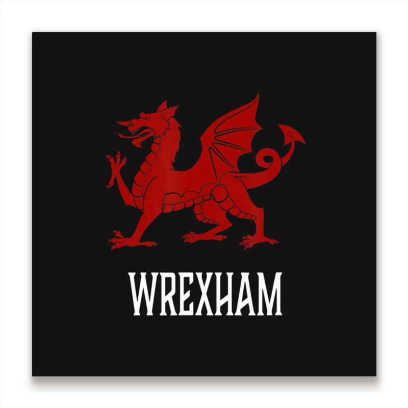 Custom Wrexham, Wales Welsh Flag Cymru Metal Print Square By Atereabag ...