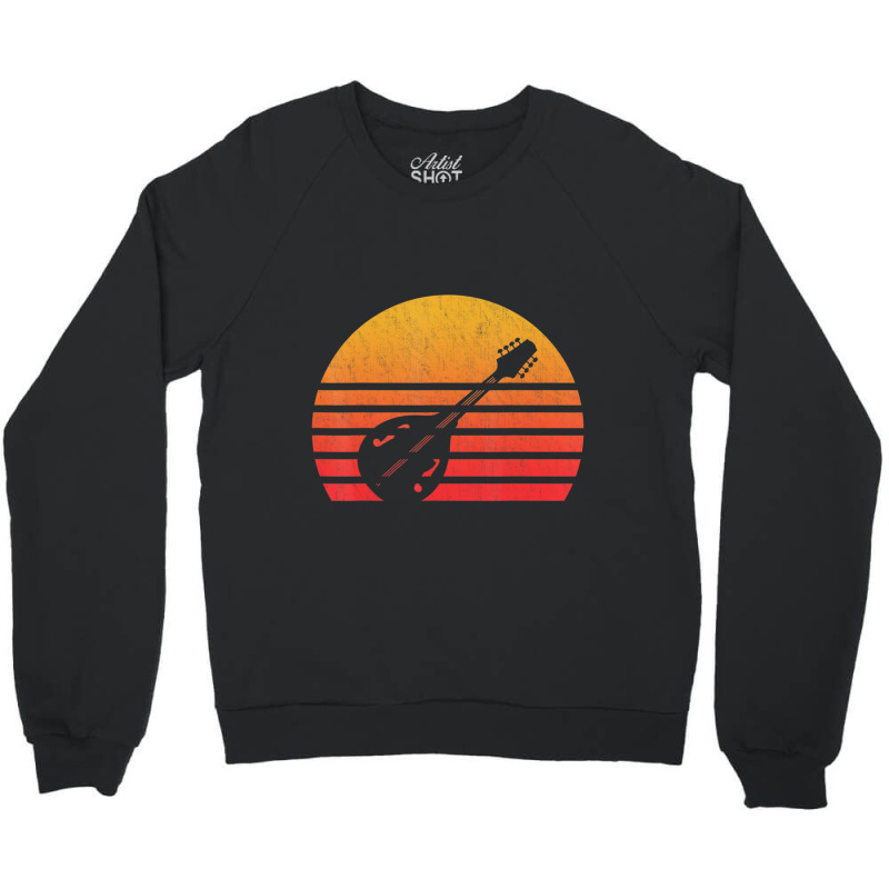 Vintage Retro Sunset Mandolin Crewneck Sweatshirt by Kuwannin528 | Artistshot