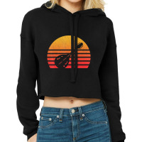 Vintage Retro Sunset Mandolin Cropped Hoodie | Artistshot