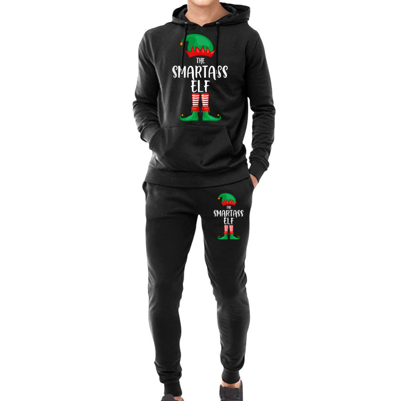 Smartass Elf Christmas Party Matching Family Group Pajama Hoodie & Jogger Set | Artistshot