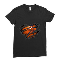 Virginia Cavaliers Tearing Basketball Ladies Fitted T-shirt | Artistshot