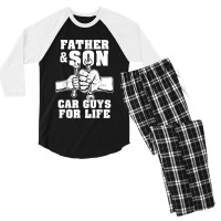 Father And Son Car Guys For Life Cute Car Mechanic Men's 3/4 Sleeve Pajama Set | Artistshot