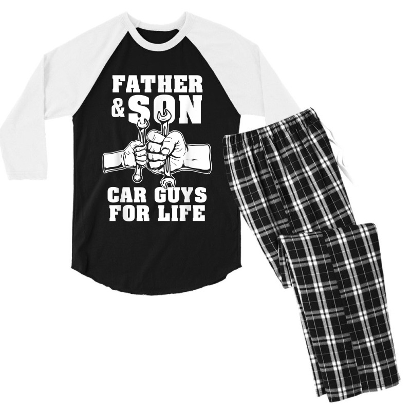 Father And Son Car Guys For Life Cute Car Mechanic Men's 3/4 Sleeve Pajama Set | Artistshot