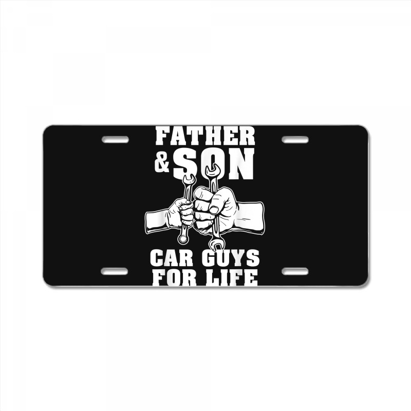 Father And Son Car Guys For Life Cute Car Mechanic License Plate | Artistshot