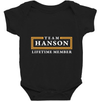 Team Hanson Lifetime Member Surname Baby Bodysuit | Artistshot