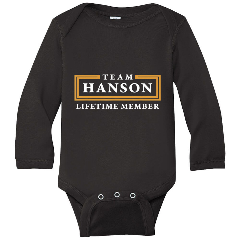 Team Hanson Lifetime Member Surname Long Sleeve Baby Bodysuit by Koyanho62 | Artistshot