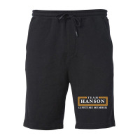 Team Hanson Lifetime Member Surname Fleece Short | Artistshot