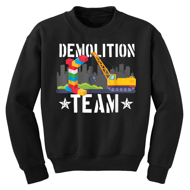 Demolition Team Master Builder Building Blocks Bricklayer T Shirt Youth Sweatshirt | Artistshot