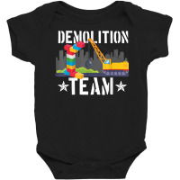 Demolition Team Master Builder Building Blocks Bricklayer T Shirt Baby Bodysuit | Artistshot