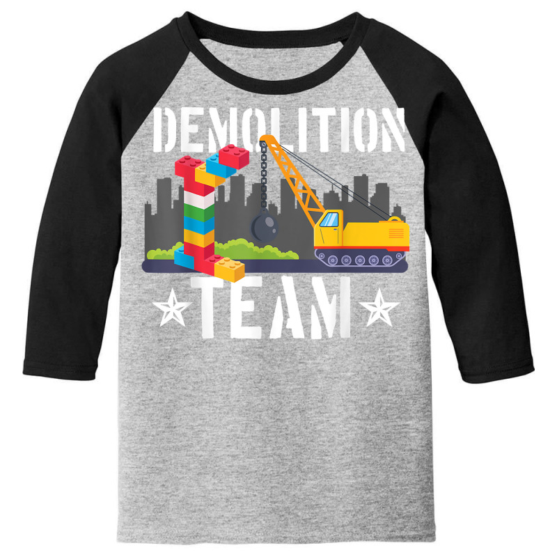 Demolition Team Master Builder Building Blocks Bricklayer T Shirt Youth 3/4 Sleeve | Artistshot