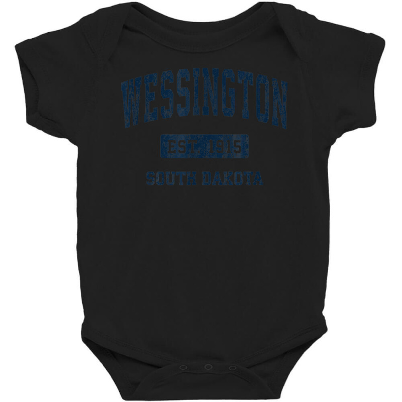 Wessington South Dakota Sd Vintage Athletic Sports Design Baby Bodysuit | Artistshot