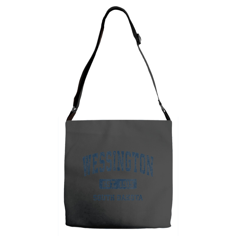 Wessington South Dakota Sd Vintage Athletic Sports Design Adjustable Strap Totes | Artistshot