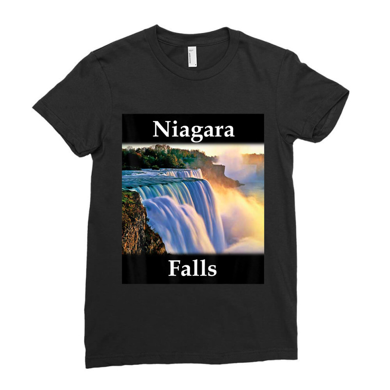 Yellow House Outlet Niagara Falls Ladies Fitted T-Shirt by atereabag | Artistshot