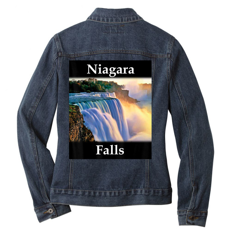 Yellow House Outlet Niagara Falls Ladies Denim Jacket by atereabag | Artistshot