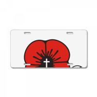 Remembrance Day Poppy License Plate | Artistshot