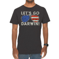 Aviator Sunglasses American Flag Let’s Go Darwin Vintage T-shirt | Artistshot