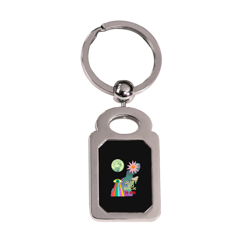 Just Go Back To Bed Silver Rectangle Keychain | Artistshot