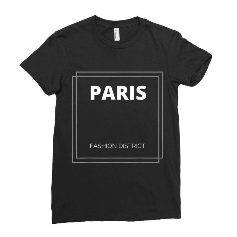 Paris Fashion District T Shirt Ladies Fitted T-Shirt by cm-arts | Artistshot