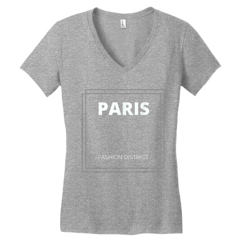 Paris Fashion District T Shirt Women's V-Neck T-Shirt by cm-arts | Artistshot