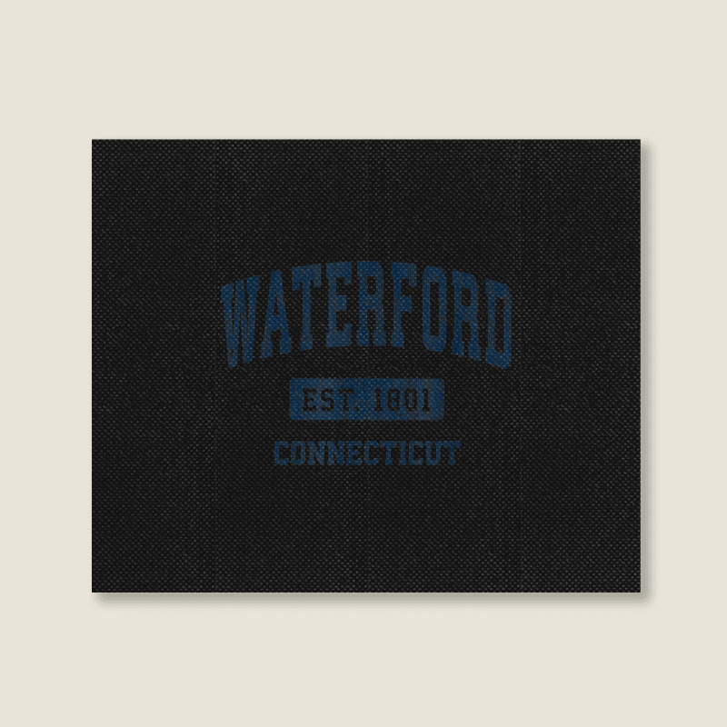 Waterford Connecticut Ct Vintage Athletic Sports Design Landscape Canvas Print | Artistshot