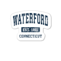 Waterford Connecticut Ct Vintage Athletic Sports Design Sticker | Artistshot