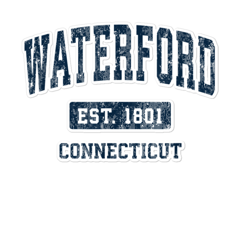 Waterford Connecticut Ct Vintage Athletic Sports Design Sticker | Artistshot