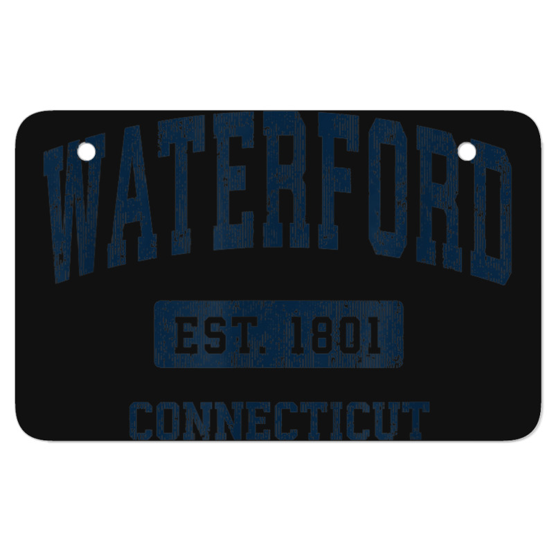 Waterford Connecticut Ct Vintage Athletic Sports Design Atv License Plate | Artistshot