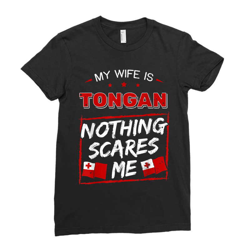 My Wife Is Tongan Kingdom Of Tonga Heritage Roots Pride Flag Ladies Fitted T-Shirt by ToraHernton | Artistshot