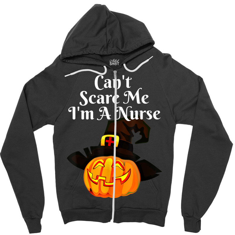 Funny Halloween Pumpkin Witch Halloween Nurse Zipper Hoodie | Artistshot