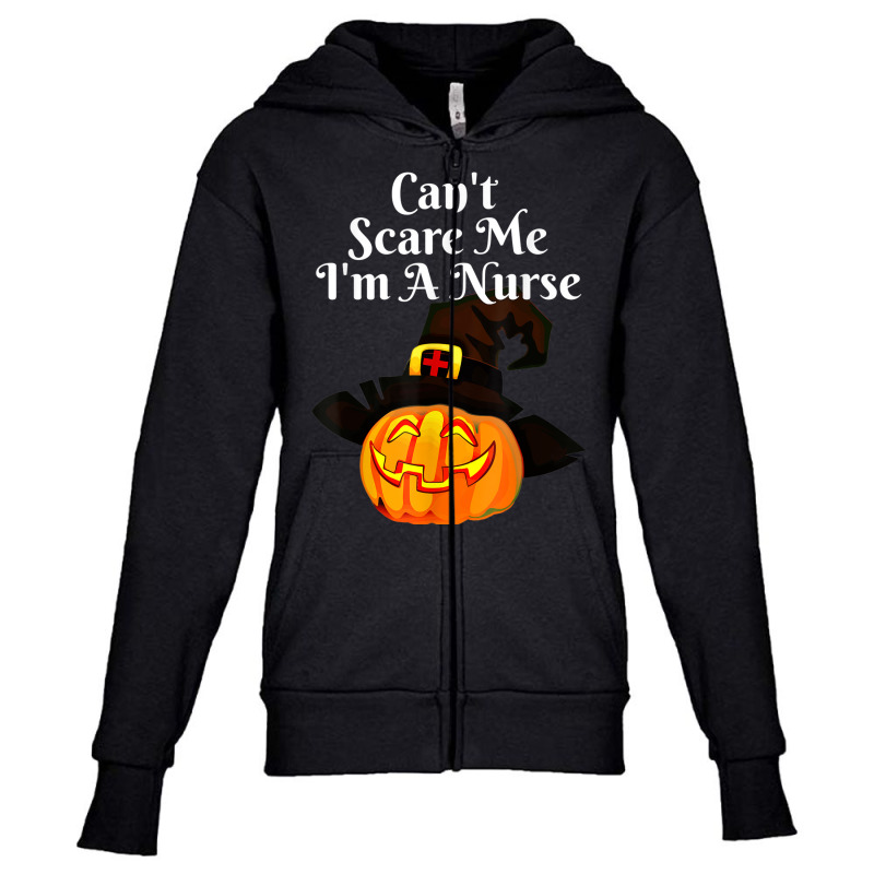 Funny Halloween Pumpkin Witch Halloween Nurse Youth Zipper Hoodie | Artistshot