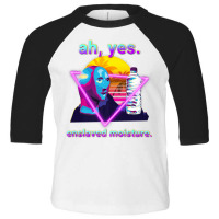 Ah Yes Enslaved Moisture Dank Meme Retro 80s Vaporwave Premium T Shirt Toddler 3/4 Sleeve Tee | Artistshot