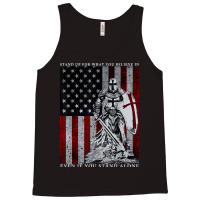 Knight Templar American Flag Crusader Tank Top | Artistshot