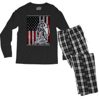 Knight Templar American Flag Crusader Men's Long Sleeve Pajama Set | Artistshot