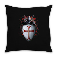 Knights Templar Flag Helmet Cross Sword Gift Throw Pillow | Artistshot