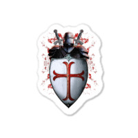 Knights Templar Flag Helmet Cross Sword Gift Sticker | Artistshot