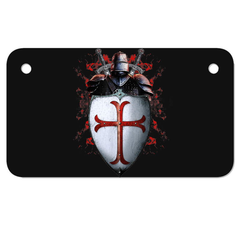 Knights Templar Flag Helmet Cross Sword Gift Motorcycle License Plate | Artistshot