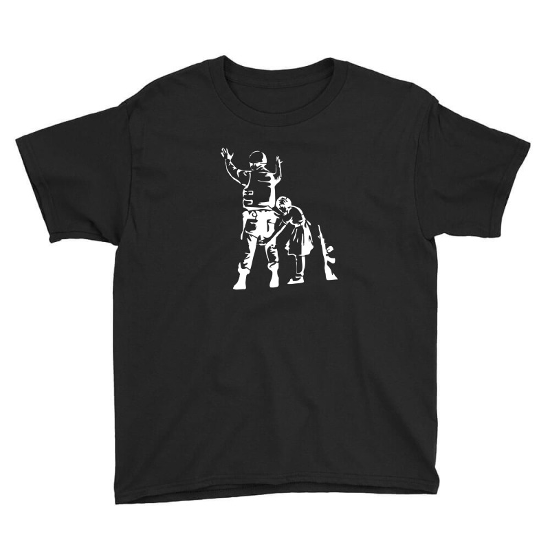 Banksy-girl-searching-soldier Youth Tee | Artistshot