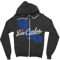 San Carlos California San Diego Ca Map Zipper Hoodie | Artistshot