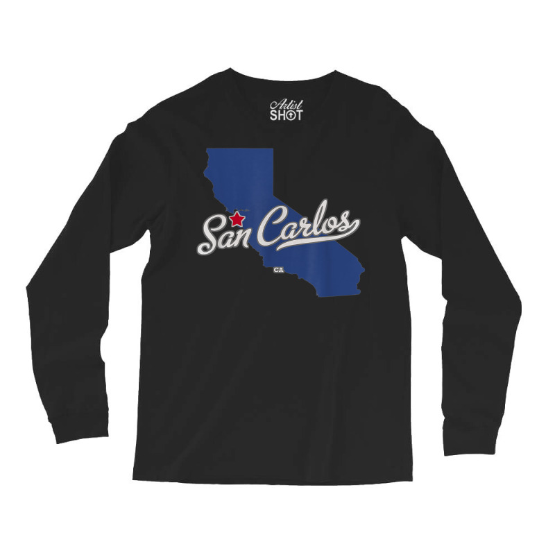 San Carlos California San Diego Ca Map Long Sleeve Shirts | Artistshot