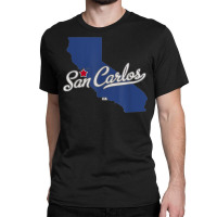 San Carlos California San Diego Ca Map Classic T-shirt | Artistshot