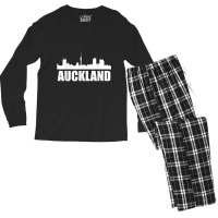 Skyline Of Auckland New Zealand T Shirt Men's Long Sleeve Pajama Set | Artistshot