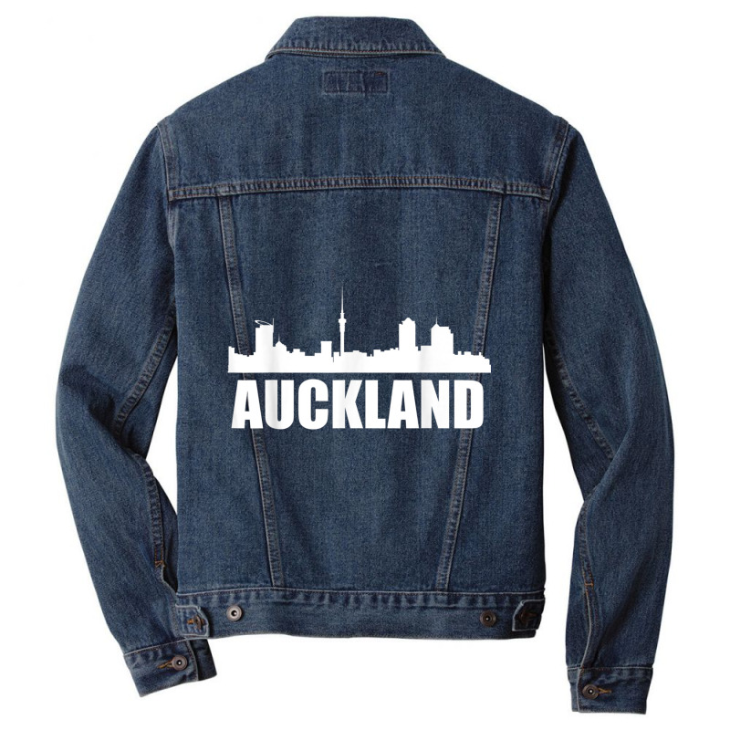 Skyline Of Auckland New Zealand T Shirt Men Denim Jacket by cm-arts | Artistshot