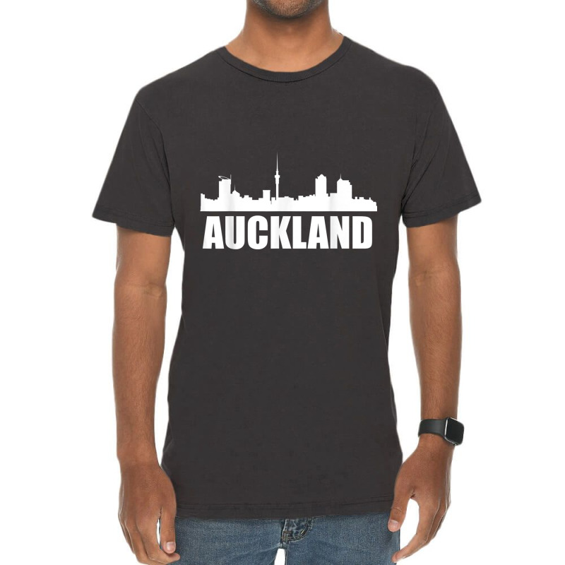 Skyline Of Auckland New Zealand T Shirt Vintage T-Shirt by cm-arts | Artistshot