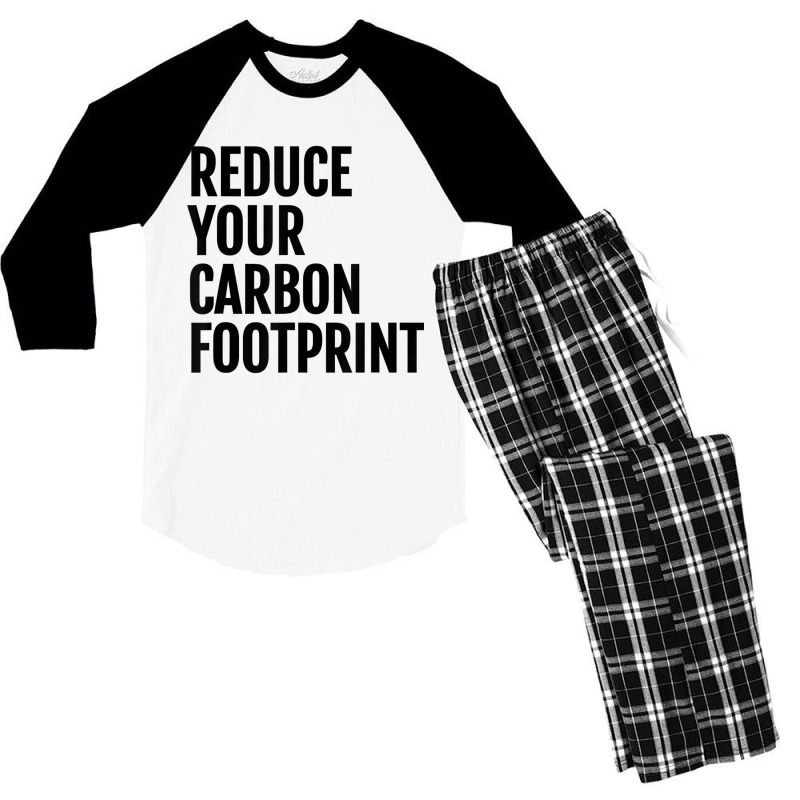 Reduce Your Carbon Footprint Environmental T Shirt! Men's 3/4 Sleeve Pajama Set | Artistshot