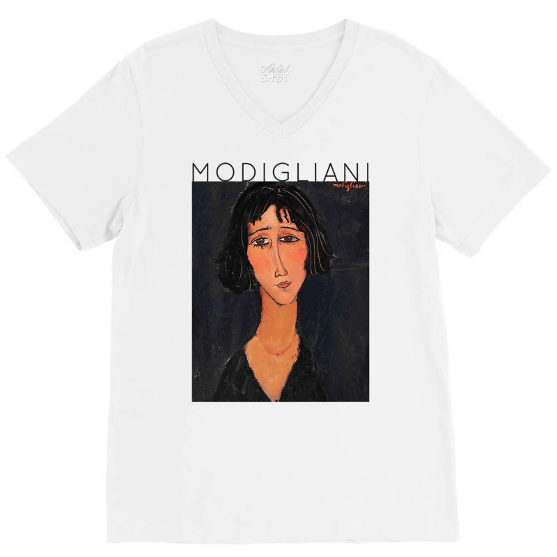 Amedeo Modigliani Jeune Femme Margherita For Artists Premium T Shirt V-Neck Tee by cm-arts | Artistshot