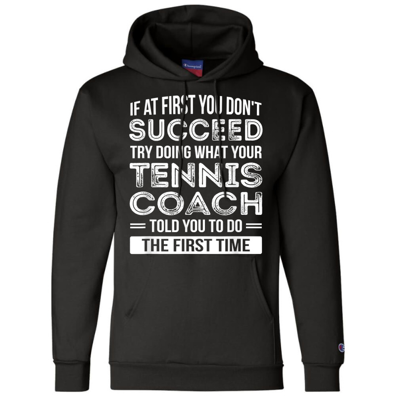 Tennis Coach Gift Funny Thank You Gift Champion Hoodie | Artistshot