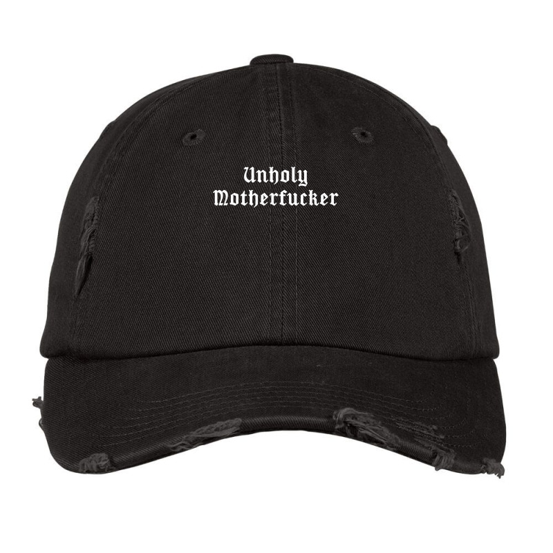 Unholy Motherfucker Pagan Satanic Atheist Punk Goth Vintage Cap by EmilyPoole | Artistshot